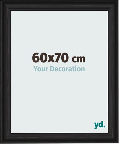 Your Decoration - Fotolijst 60x70 cm - MDF - Zwart Houtnerf - Lazio