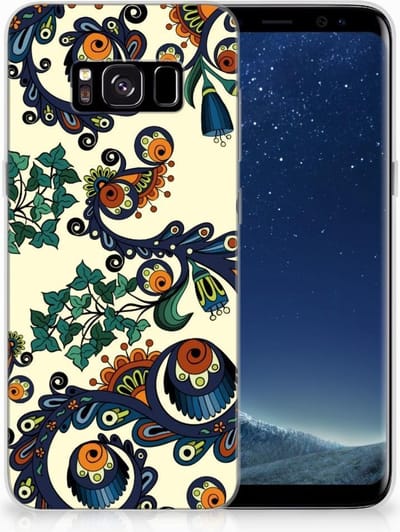 Siliconen Hoesje Samsung Galaxy S8 Barok Flower
