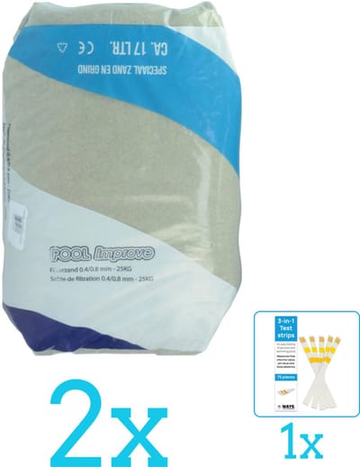 Pool Improve - Summer Fun Filterzand - 25 kg - Volumebundel - Filterzand - 2-delig