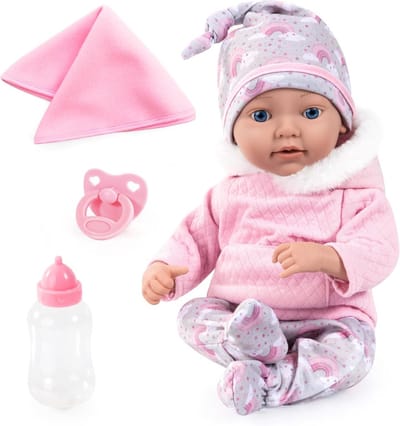 Baby Pop - Nieuwgeboren Pop - Rollenspel - Realistisch Ontwerp - 38 cm - Roze
