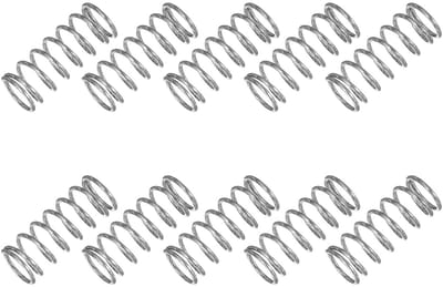 Kleine Drukveer - Mini Spiraalveer - Huisreparaties Doe-het-zelf - Roestvrij Staal Corrosiebestendig - 8mm Buitendiameter 0.8mm - Zilverkleurig