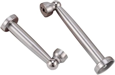 Allecta - Magnetische Deurstoppers Set van 2 - Roestvrij Staal - Deurstopper met Muurbescherming - 15 cm lang