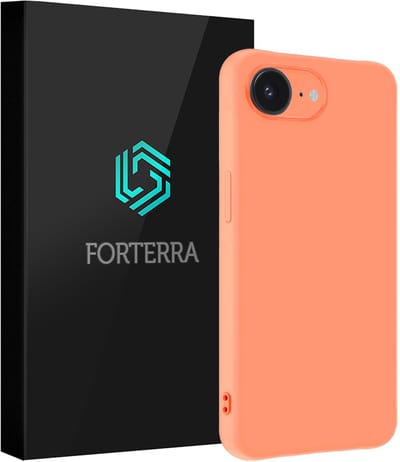 Hoesje Geschikt voor Apple iPhone 17e - Sterk & Shockproof - Siliconen Case - Hoes Cover - Perzik