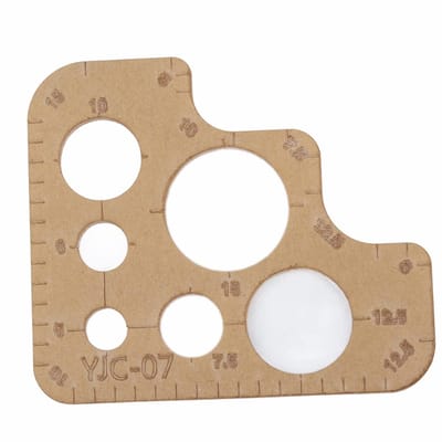Dailygoods- Sjabloon Acryl Cirkel - Ronde Hoek Stiksel Liniaal - Leer Positionering Tool - Transparant - Type A/B/C - Afmetingen 102x100/141x90/150x100 mm - Stencil
