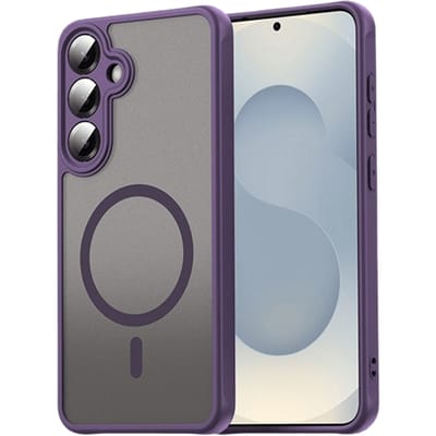 CaseBody Samsung A56 Slim Anti-Shock MagSafe Hoesje Paars