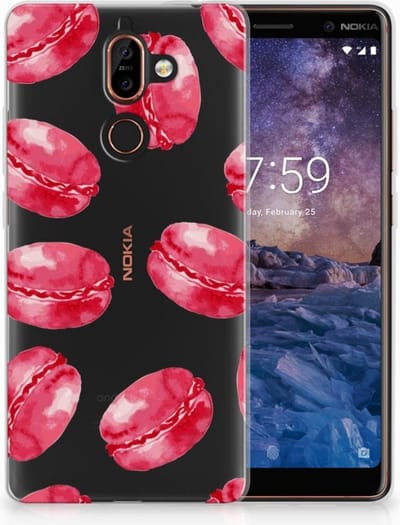 TPU Hoesje voor Nokia 7 Plus Siliconen Case Pink Macarons