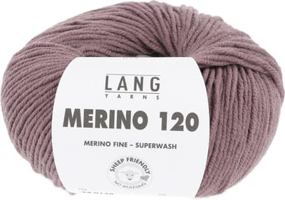 Lang Yarns Merino 120 - 148 oudpaars - Merinowol Garen