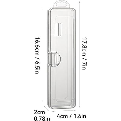 WORTHBUY Tandenborsteldoos Transparante Organizer Case Reizen Draagbare Tandenborstelhouder Plastic Tandpastadoos Opbergcontainer white
