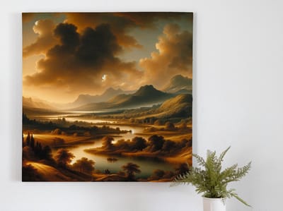 Modern rembrandt schilderij | Hedendaagse meesterwerk: een moderne interpretatie van de klassieke meester | Kunst - 40x40 centimeter op Dibond | Foto op Dibond