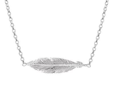 YO&NO - Ketting - Zilver - Jasseron - Veer - 1,8mm - 40,5 + 3cm - Sieraden vrouw - Gerhodineerd - Zilver 925
