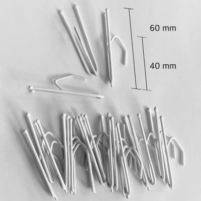 Maroyathome - Gordijnhaken - 2 poot shortneck- 45 stuks - plooihaken 60 mm hoog
