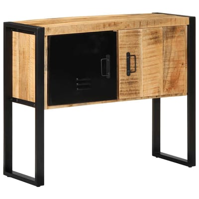 vidaXL - Wandkast - 90x35x75 - cm - massief - ruw - mangohout
