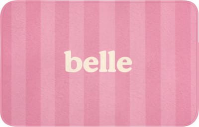 Badmat 80x50 cm - Antislip - Roze - Gestreept - Belle - Badmatten voor badkamer - Badkamermat - Douchemat - Badkamer mat