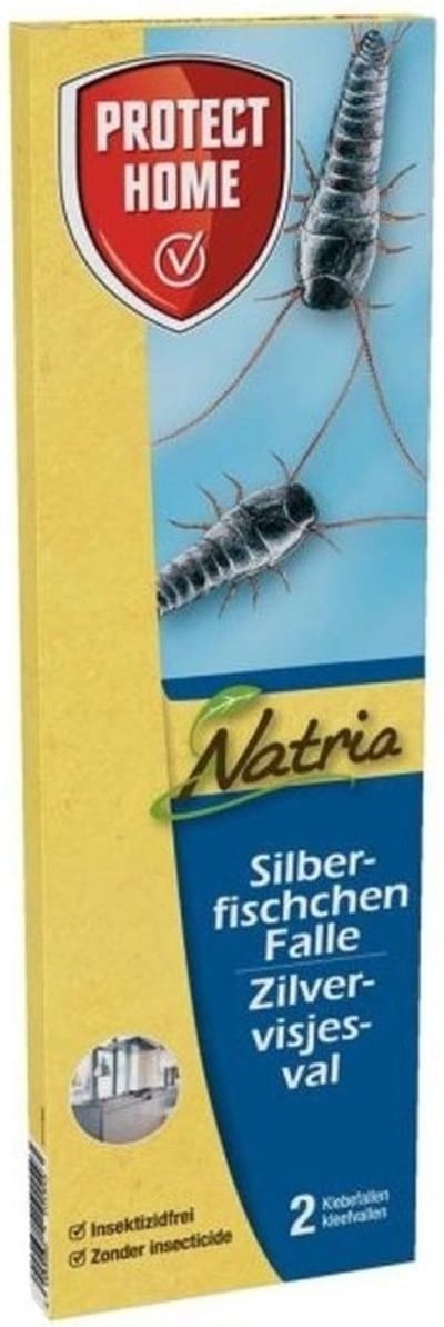 Zilvervisjesvallen zilvervisjesvalletjes 2 stuks 19,5 x 6,5 cm - ongedierte vallen - kruipend ongedierte - ongediertebestrijding