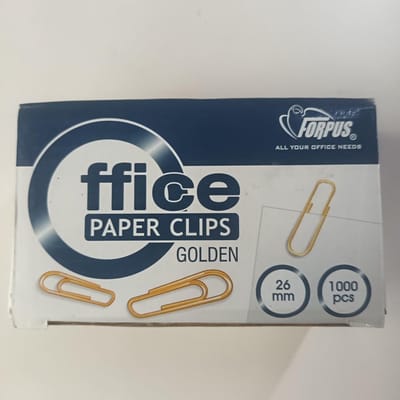 PAPERCLIPS 26MM 1000 STUKS FORPUS GOLDEN VERKOPERD