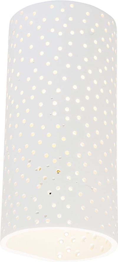 QAZQA gipsy - Industriele Wandlamp voor binnen - 1 lichts - D 107 mm - Wit - Woonkamer | Slaapkamer | Keuken