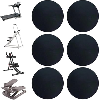Loopbandmat - Vloerbeschermer - Fitness Apparatuur - Schokabsorberend - 6 stuks - Zwart