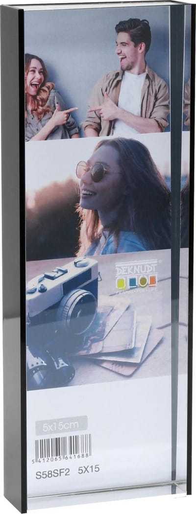 Deknudt Frames fotohouder S58SF2 - transparant - kunststof - foto: 5x15 cm