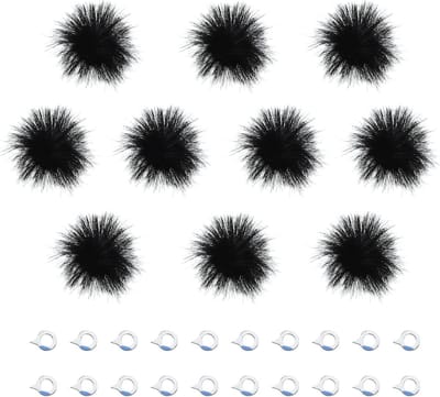 10PCS Mini Microfoon Fuzzy Windscherm voor Camera - Winddicht Microfoon Muff, Windfilter en Bescherming voor Buitenactiviteiten