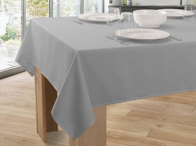 Tafelkleed anti-vlek Serena gris 200 x 150 cm - Bonne et Plus tafellaken - Woonkamer decoratie