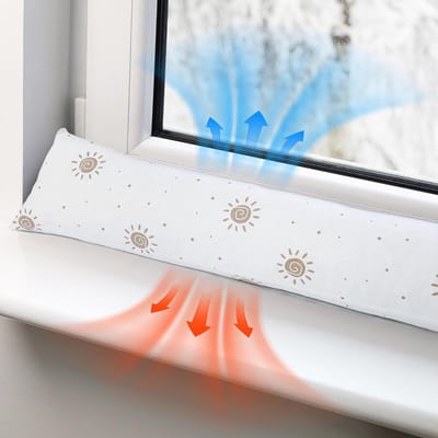 Isolerende tochtstopper voor deur en raam - Decoratieve luchtwering van katoen - Ideaal voor kinderkamer en woonkamer - 90 cm