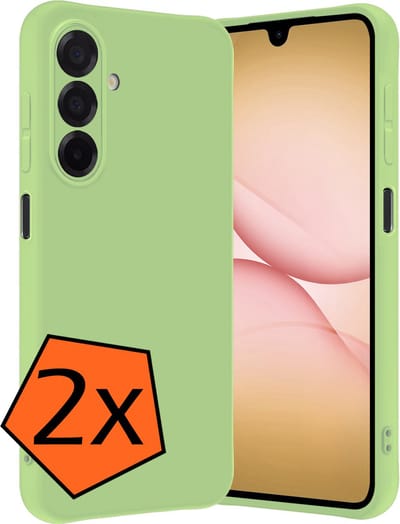 Hoes - 2 Stuks - Geschikt voor Samsung Galaxy A17 - Sterk & Shockproof - Case Siliconen - Back Cover - Telefoon Hoes - Groen