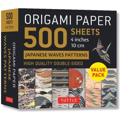 Origami Paper 500 Sheets Japanese Waves 4" (10 Cm)