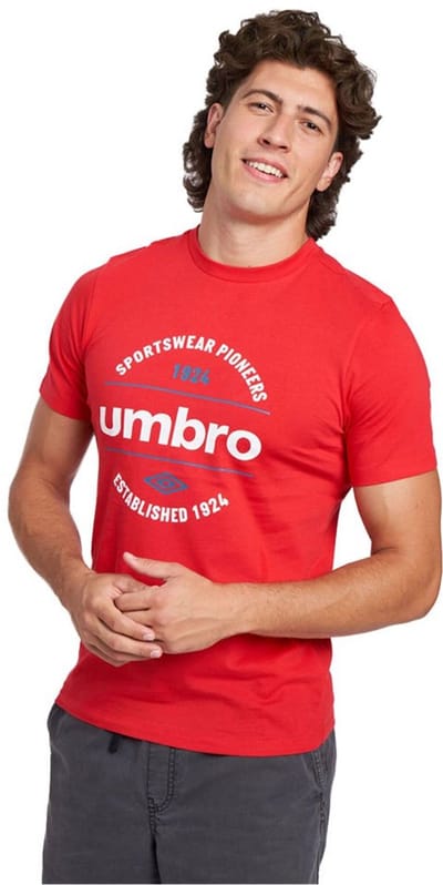 Umbro Circular Graphic T-shirt Met Korte Mouwen Rood S Man