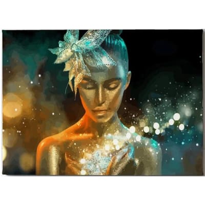 Peinture Diamant Femme Danseuse DIY Sexy Danseuse Forage Complet Mosaïque Broderie Point de Croix 20X30CM black