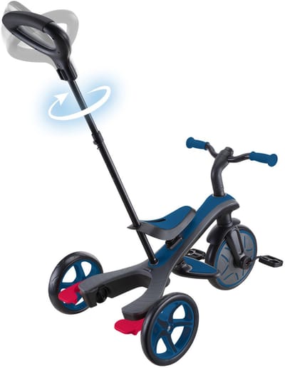 Driewieler - Globber Trike 4 in 1 in Blue - blauw - 4in1 converteerbaar - met duwstang - vanaf 10 maanden tot 5 jaar