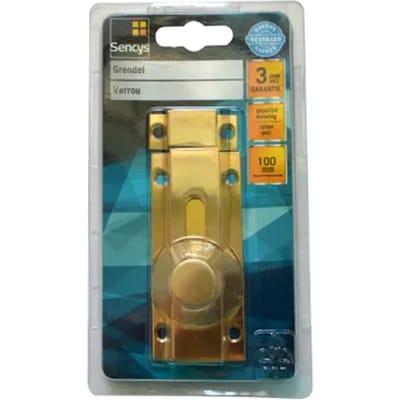 Sencys Deurgrendel - Gepolijst Messing - 100 Mm