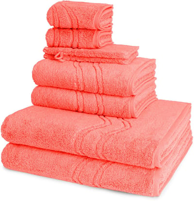 Ross Dames en Heren 2 X Washand 2 X gasten- 2 X douche- 2 X handdoek in een set Cashmere feeling