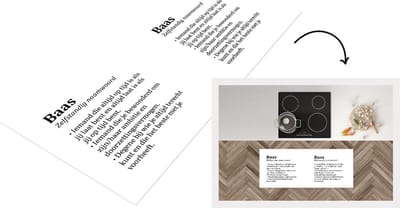 Keukenloper - Loper keuken - Baas - Woordenboek - Quote - 120x50 cm - Keukenloper vinyl