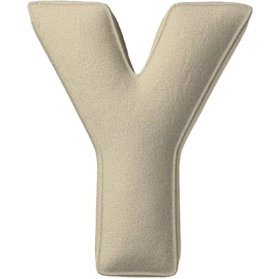 Kussen letter y Yellow Tipi Boucle