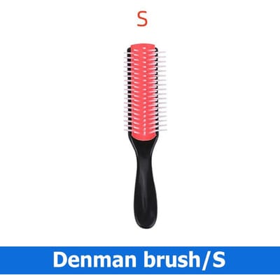 9-rijen ontwarrende haarborstel Denman Detangler haarborstel hoofdhuidmassager rechte natte kam voor vrouwen mannen salon krullend haarborstel pink