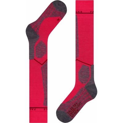 FALKE SK4 met compressie wol functioneel materiaal compressie skisokken dames rood - maat 35-36