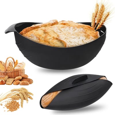 Allecto - 3-in-1 siliconen broodvorm - hittebestendig tot 230 °C - ronde vorm 30 cm - multifunctioneel bakken - ideaal voor dagelijks gebruik