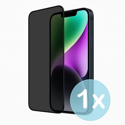 Privacy Screenprotector Geschikt voor iPhone 14 – Anti-Gluren – Krasbestendig Gehard Glas 9H – Volledige Dekking – FuturiQ