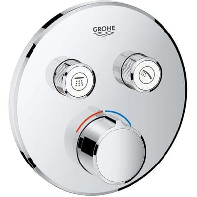Grohe SmartControl concealed mixer ready-mounted set with 2 shut-off valves, round design 29145000