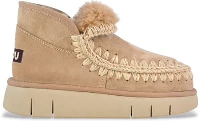Mou Eskimo Bounce Sneaker Laarzen - Suède - Dames - Beige - Maat 39