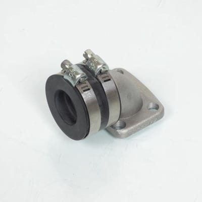 Aanzuigbuis Bromfiets - Carburateur Onderdeel - Motor Tuning - Direct Klaar Voor Gebruik - AV10 Formaat - Grijs Zwart