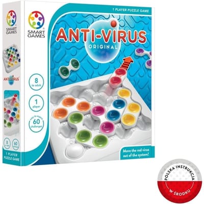 SmartGames Anti-Virus Original - Schuifpuzzel Denkspel - 60 Educatieve Logische Uitdagingen - Solospel - Vanaf 7 Jaar