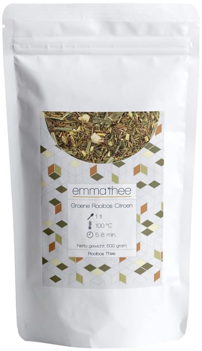 Groene Rooibos Citroen 500 Gram - Losse Thee - Puur & Natuurlijk - Fris & Citrusachtig