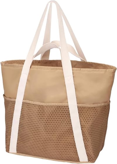Strandtas - Strandtas met rits - Waterdichte strandtas voor dames - ruime draagtas met ritssluiting -machinewasbaar - ideale reistas voor de zomervakantie