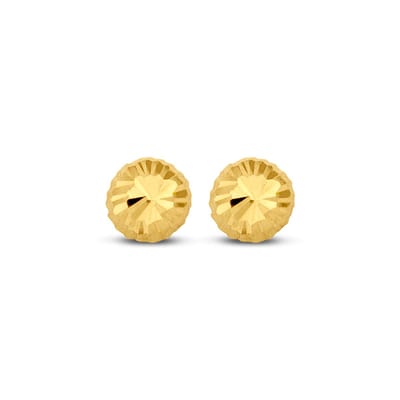 New Bling 9NBG-0002 – 14 Karaat Gouden Oorbellen Dames – Facet Oorknopjes 4 mm – Cadeau