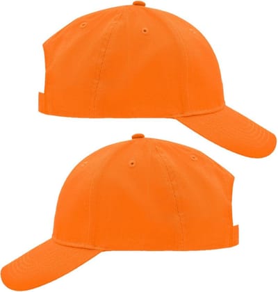 2x stuks 6-panel oranje baseball caps/petjes - Holland supporters - Koningsdag  oranje