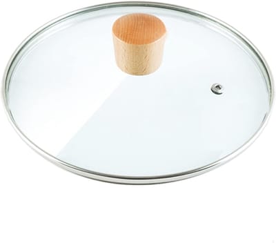 Pannendeksel - Universeel deksel - Koken - Gehard glas - 30 cm - Zwart
