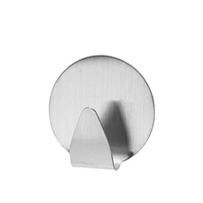 Excellent houseware Zelfklevende rvs haakjes - rond - 2x stuks - 5 x cm - handdoekhaakjes