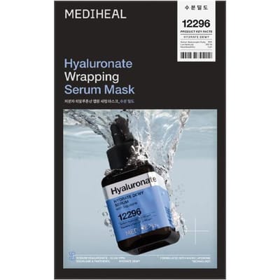 [MEDIHEAL] Hyaluronate Wrapping Serum Mask Hydrate Dewy 25ml*10EA black