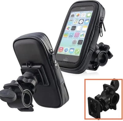 SMARTPHONE HOLDER FOR MOTOR WATERPROOF DESIGHNED FOR UP TO 5.8INCH (kleine modellen) - apple 6/7/8, SE, X/XS, 11PRO/ 12PRO/ 13PRO, 12MINI /13 MINI (voor andere merken alleen kleine modellen) - XSS-M1